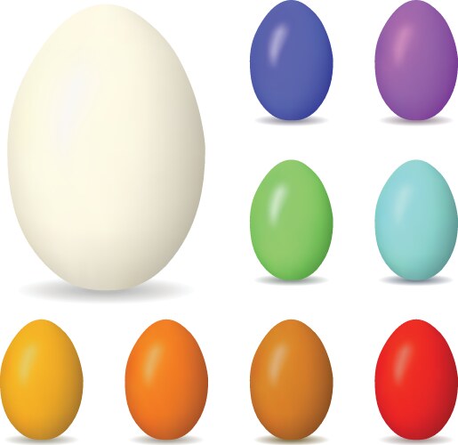 Set of colorful easter eggs Royalty Free Vector Image