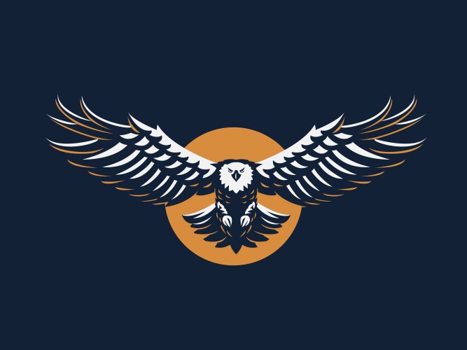 Flying eagle Royalty Free Vector Image - VectorStock