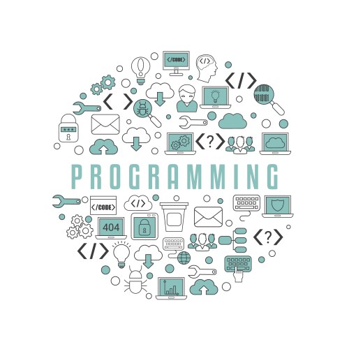 Coding and programming concept vektorbild