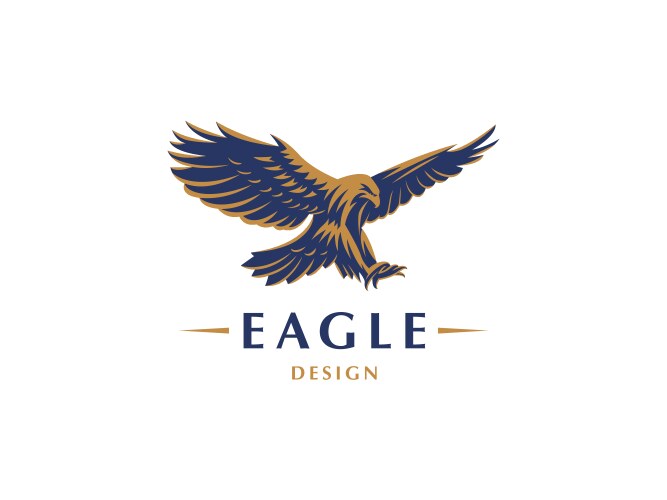 Flying eagle Royalty Free Vector Image - VectorStock