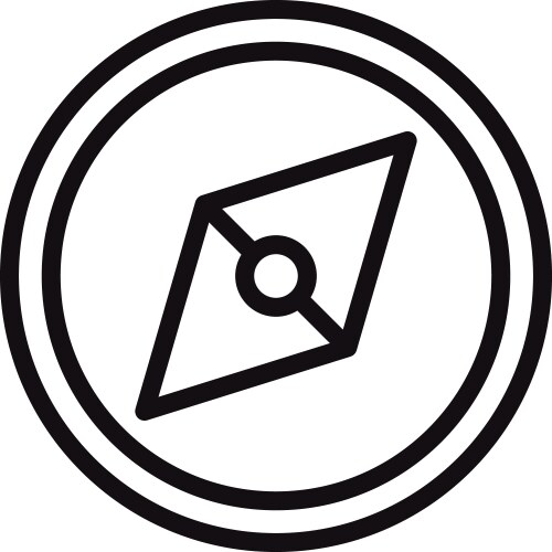 User interface web application compass linear vector image