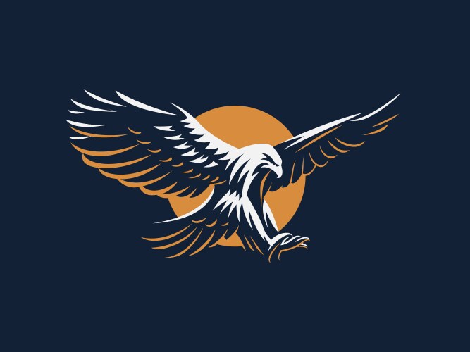 Flying eagle Royalty Free Vector Image - VectorStock