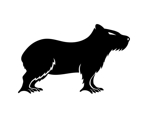 Capybara silhouette Vector Images & Graphics for Commercial Use ...
