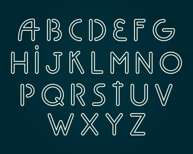 Minimal Font Modern Futuristic Design Royalty Free Vector