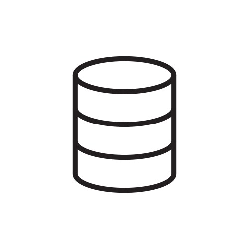 Database Lines Icon - Data Storage vector image