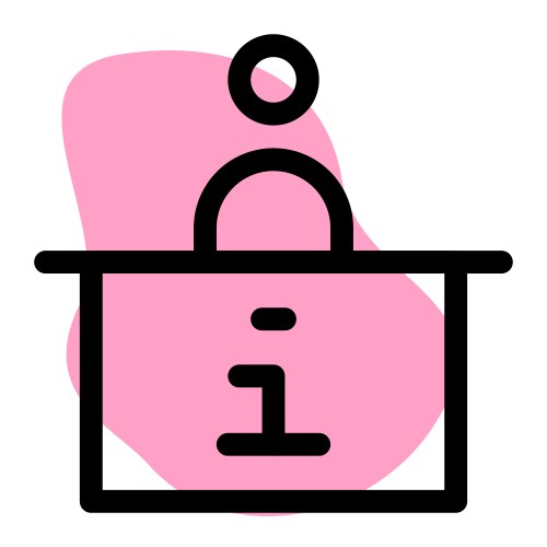 Main hub for assistance and informative guidance vector image