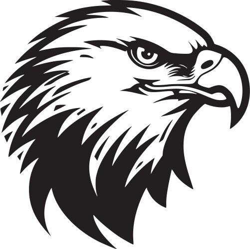 Eagle - black and white Royalty Free Vector Image