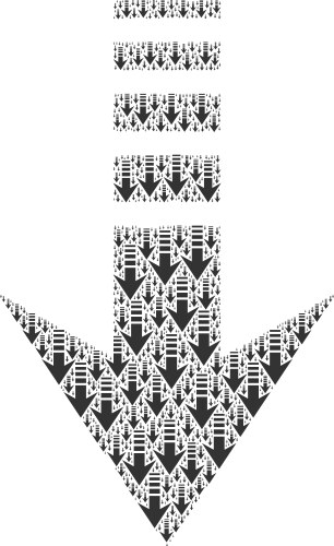 Send down recursive mosaic itself items vector image