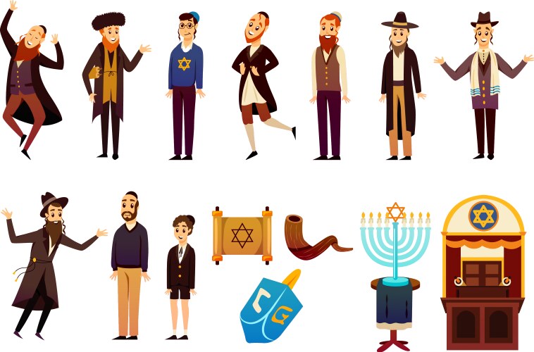 Jewish Rapper Cartoon Cartoon rabbis Royalty Free Vector Image - VectorStock