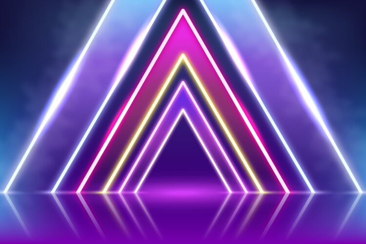 Realistic neon lights background Royalty Free Vector Image