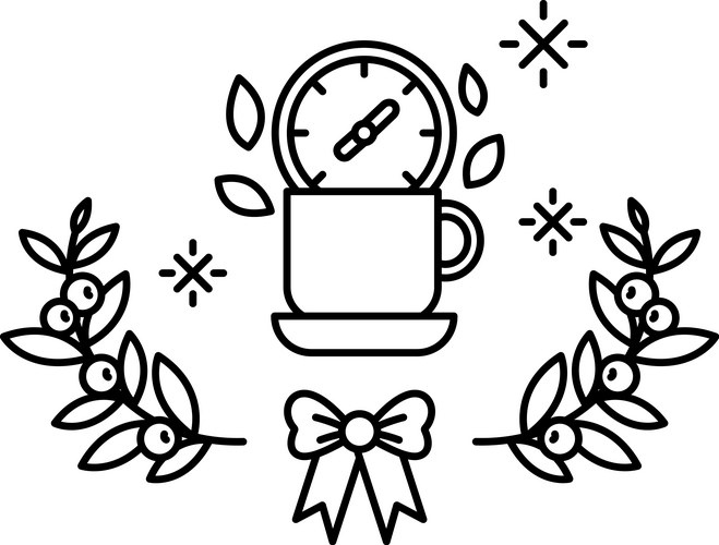 Clock Cup Drawing Vector Image