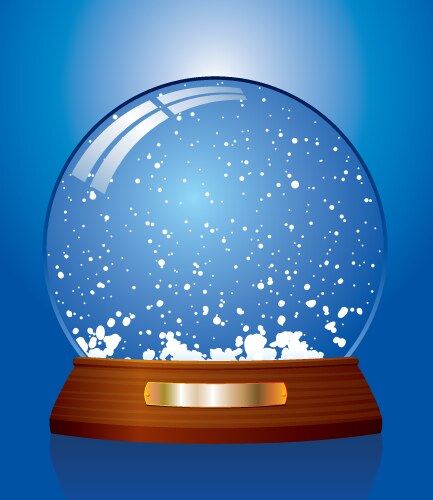 Snow globe Royalty Free Vector Image - VectorStock