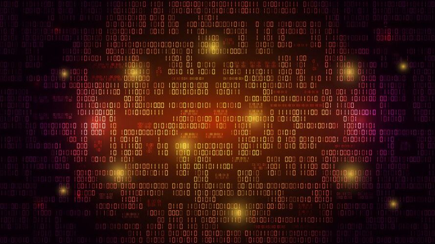 Cyber Matrix Code Binary vector image
