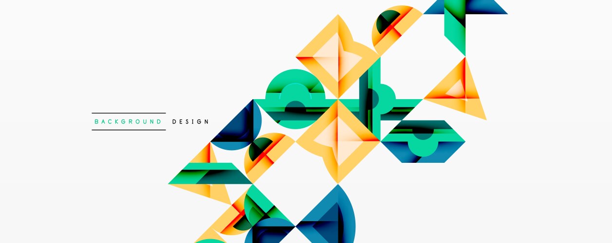 Abstract geometric shapes overlap creating vector image