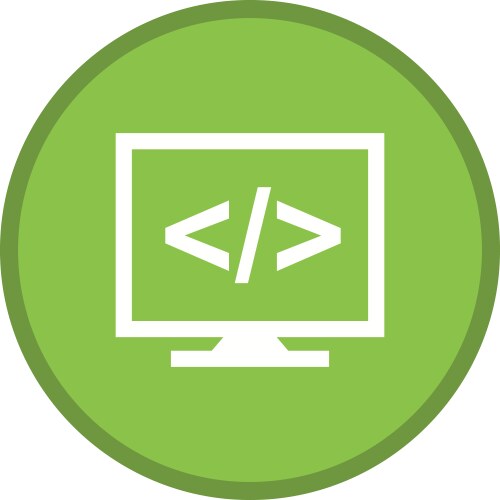 Coding on screen glyph multi color background vektorbild