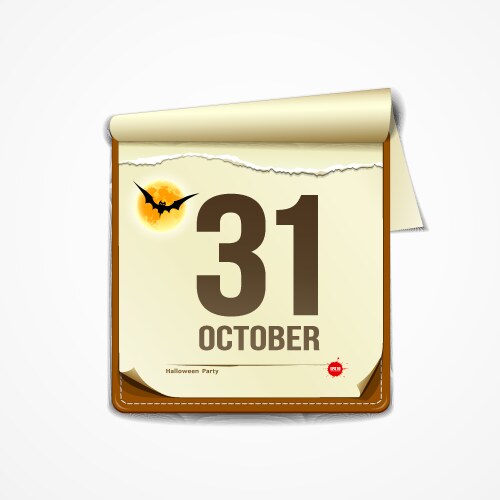 Halloween October Calendar vector image