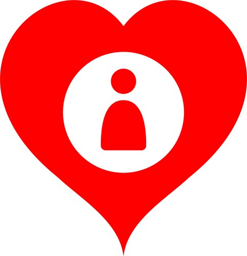 Red heart human icon vector image