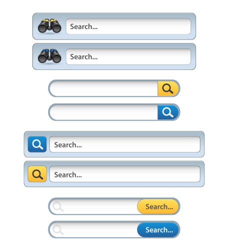 Search bar for ui - ux design and web site vector image