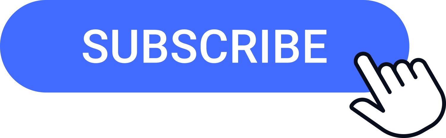 Mouse pointer clicking on a subscribe button vector image