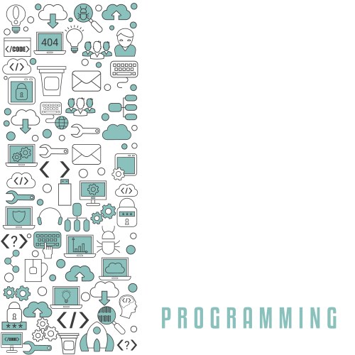 Coding and programming background vector image