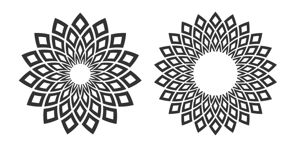 Circle geometric patterns vector image