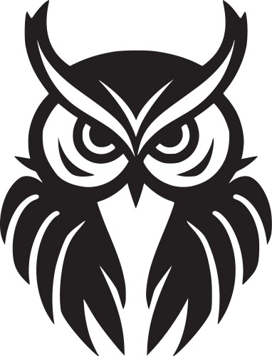 Owl logo - emblem design on w Royalty Free Vector Image