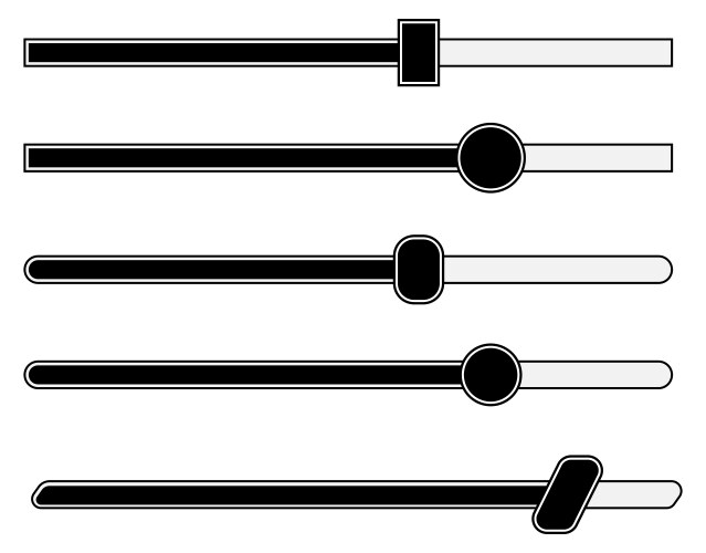 Simple slider fader templates gui element vector image