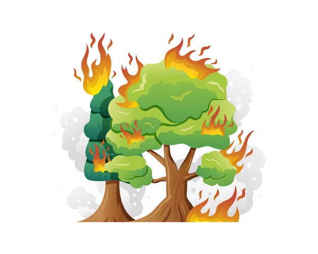 Forest Fire Disaster – Royalty-Free Vector | VectorStock
