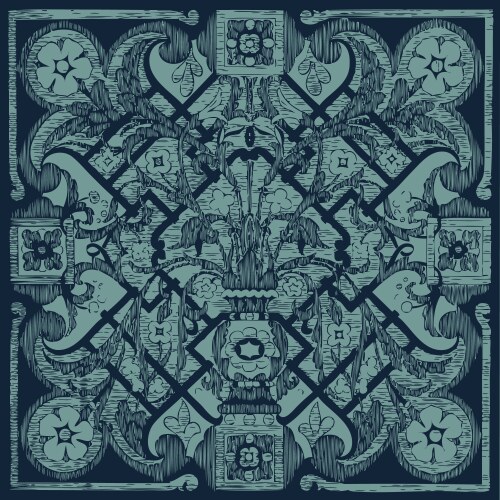 Hand drawn floral pattern tile background grunge Vector Image