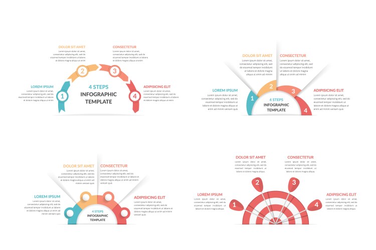 4 steps - infographic template Royalty Free Vector Image