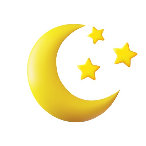 abstract moon or crescent with stars vector image