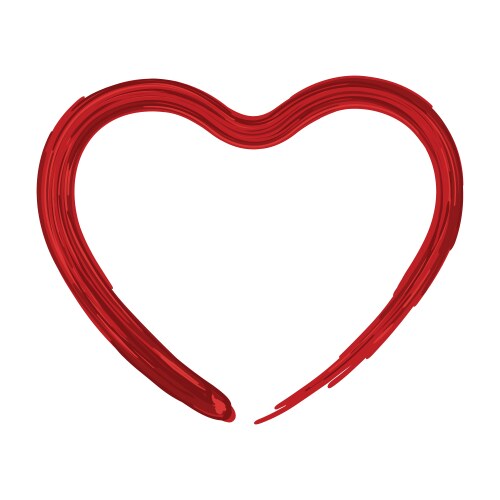 Painted heart Royalty Free Vector Image - VectorStock