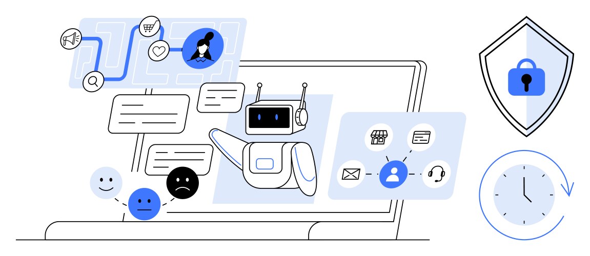 Ai chatbot interacting with users and analyzing vector image
