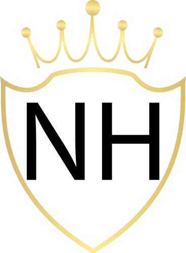 Nh letter logo design with simple style Vector Image