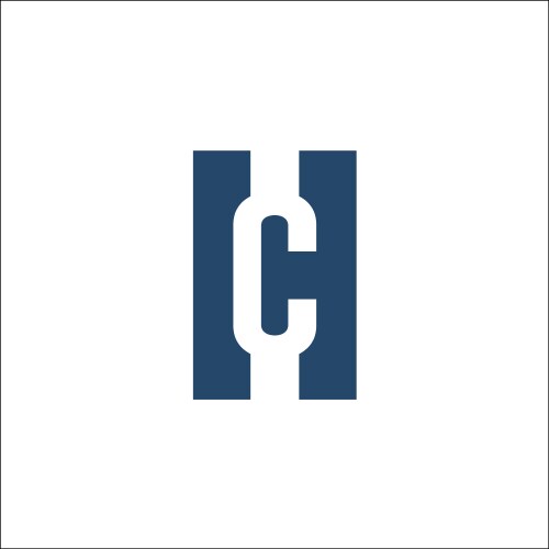 Minimalist CH & HC Letter Logo Vector Image