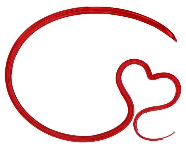 Painted heart Royalty Free Vector Image - VectorStock