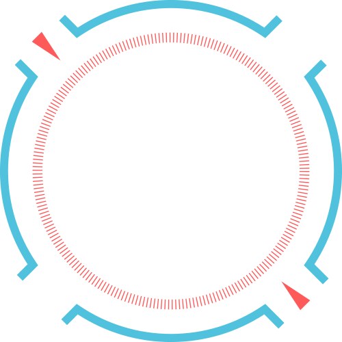 Futuristic loading bar with progress indicator vector image