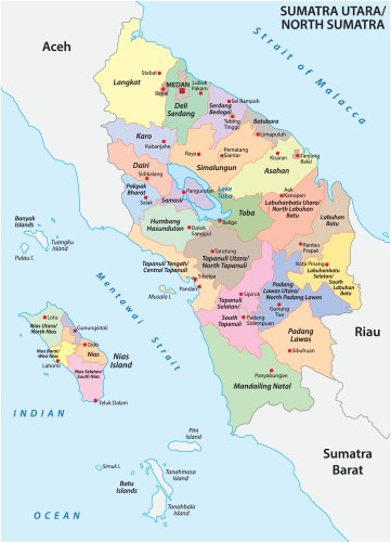 admin map indonesian province north sumatra vector image