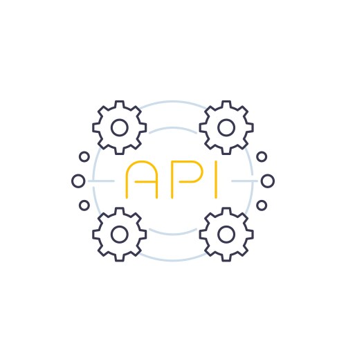 Api icon application programming interface vector image