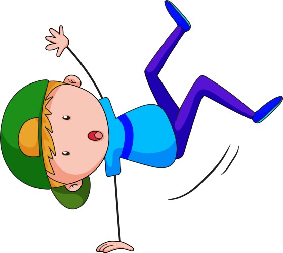 Little boy jumping up Royalty Free Vector Image