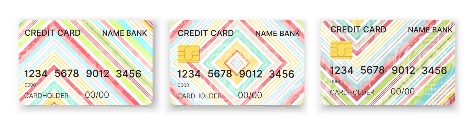 Pattern credit card in abstract style vector image