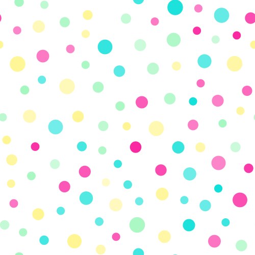 Seamless pattern with random colorful dots vector image
