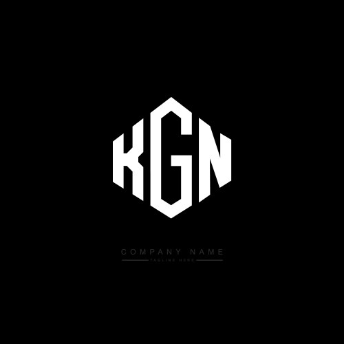Kgn logo letter design Royalty Free Vector Image