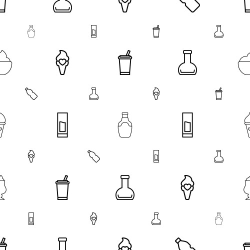 Refreshment icons pattern seamless white – Free Vector | VectorStock