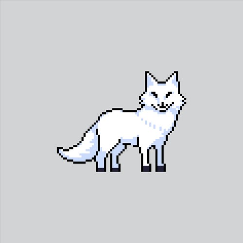 Fox pixel art Vector Images & Graphics for Commercial Use