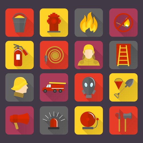 Firefighting label set Royalty Free Vector Image