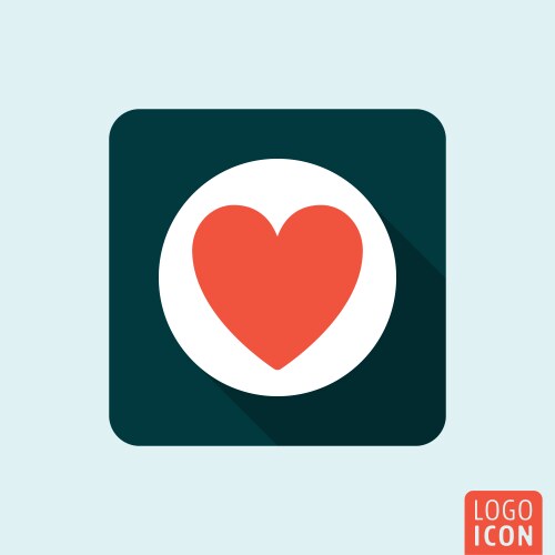 Heart with arrow icon Royalty Free Vector Image