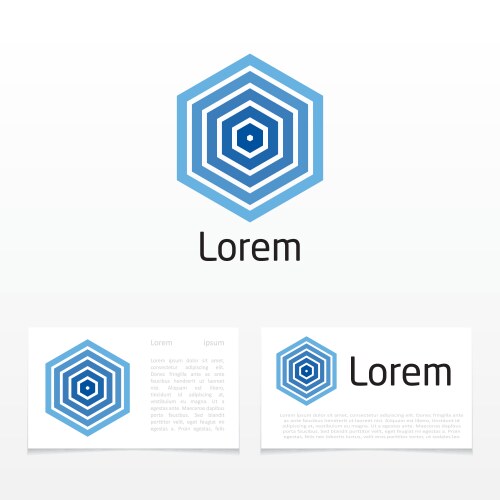 Hexagon shape abstract Royalty Free Vector Image