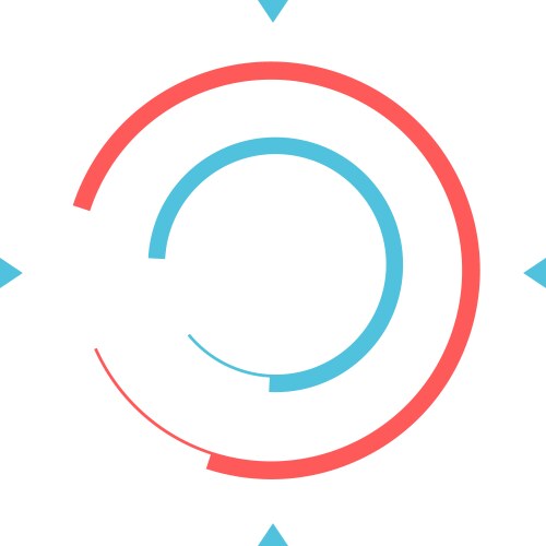 Minimalist design of a circular loading bar vector image
