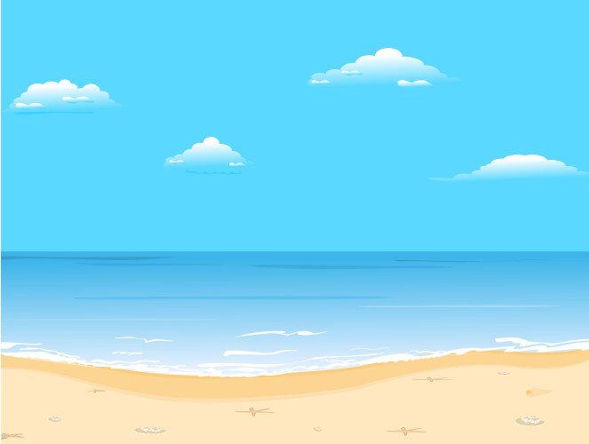 Summer background with sea island beach Royalty Free Vector